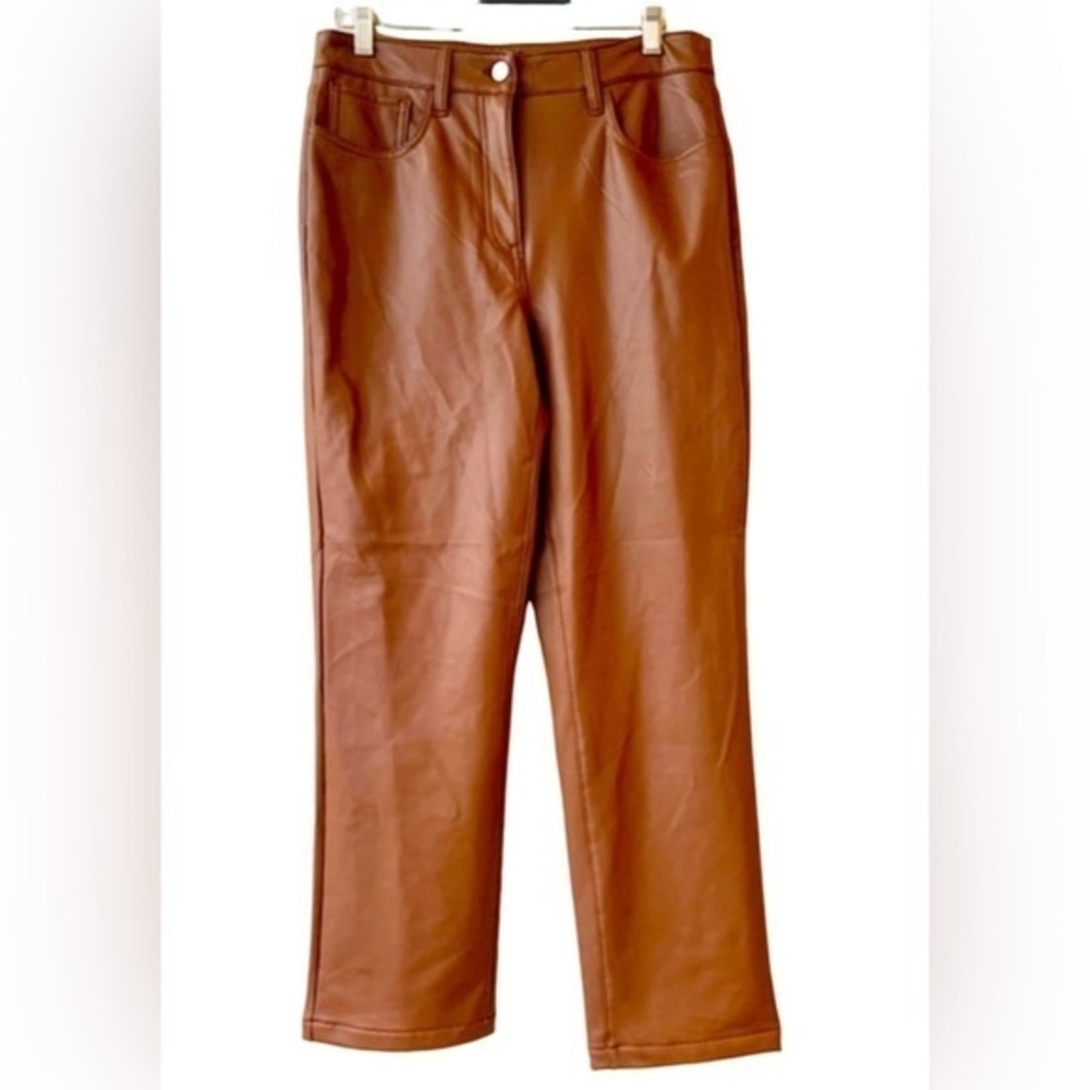 Reitman’s Vegan Leather Pants in Chestnut Brown - Size 20